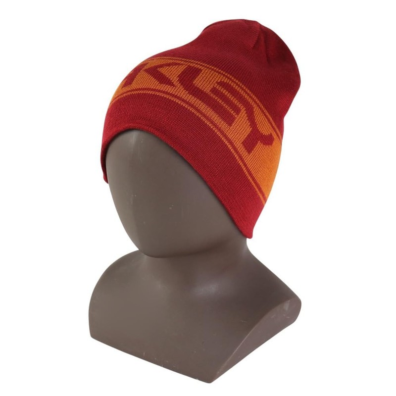 Oakley Men's Thermonuclear Protection Reversible Beanie Hat, Red iron