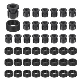 PATIKIL 3mm Emitting Diode Holder Kit, 50Pcs Plastic LED Holder Flat Clip Circle Cover Mounting Bracket Accessories for Lamp Bulb Bezel Mount Panel LED Display, Black