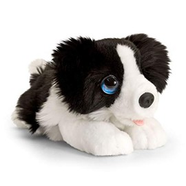 Lashuma Plush Dog Border Collie Keel Toys Cuddly Toy Black / White 25 cm