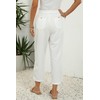 Jokeluck Women Casual Lightweight Drawstring Elastic Waist Cropped Linen Pants