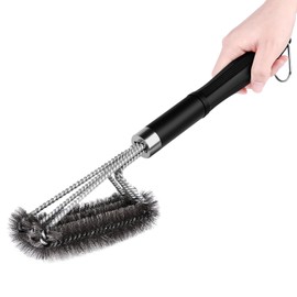 Flintronic BBQ Grill Cleaning Brush, Barbecue Steel Brushes, Barbecue Grill Wire Brush with Detachable Handle, for All Kinds of Grills Heavy Duty Cleaning