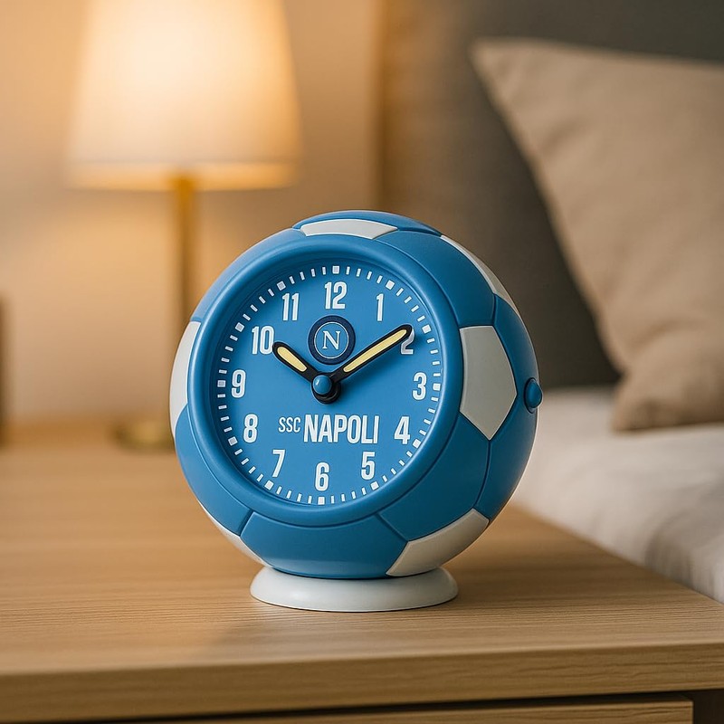 Orologio sveglia analogica al quarzo da tavolo ufficiale Napoli