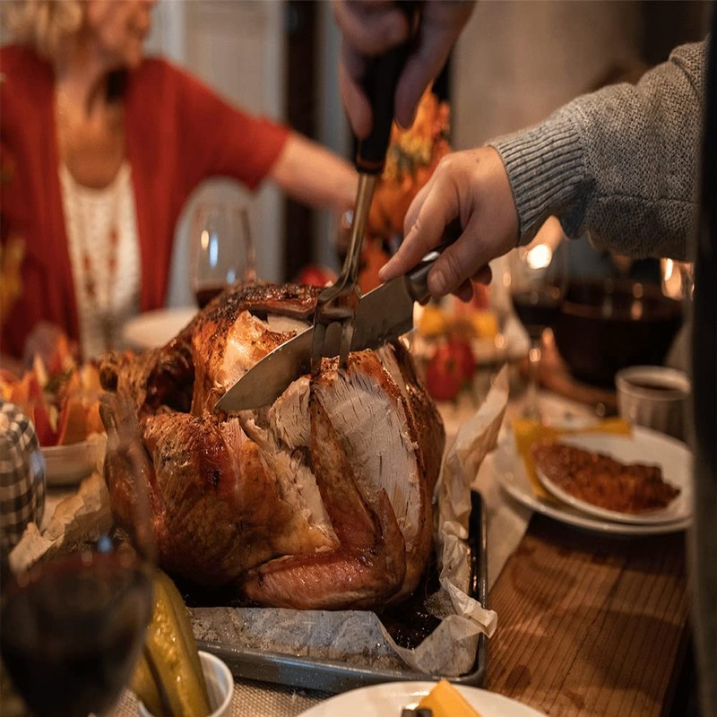 Thanksgiving Turkey & Roast Lifters, Stainless Steel Roaster Forks, Transfer