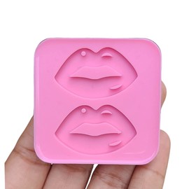 Lips Silicone Mold - Kiss Silicone Mold - Molds for Earrings - Molds for Resin - Mold for Keychain - Charms Molds - Mold for Clay (Model 2)