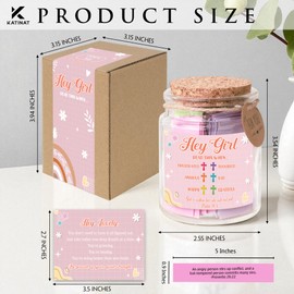 Hey Girl Bible Verse Jar – 92 Encouraging Scriptures for Teen Girls, Trendy Stuff & Gifts for Teen Girl, Back to School Essentials, Birthday Gifts & Christian Inspirational Jar for Teens