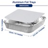 HOMESmith 10 Pack Aluminium Foil Trays with Lids Containers Strong