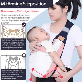 Tyuodna Tragetuch Baby,Babytrage Neugeborene ab Geburt，Verstellbare Babytragetuch mit Dicken Schultergurten,Tragegurt Baby,Baby Carrier für Babys von 0 bis 36 Monaten (Pink (Mesh))