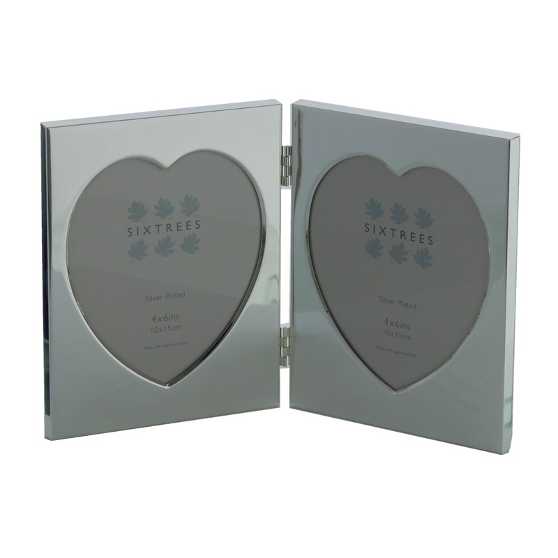 Sixtrees Romeo 2-000-46D Heart Shaped Silver plated double folding 4