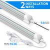 CNSUNWAY LED Shop Light 2FT, 20W 3000LM 6500K, T8 LED