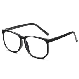 SHEEN KELLY TR90 Blue Light Oversized Safety Glasses Men Women Square Computer Glasses Reduces Eye Fatigue, 1