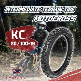 PIVOTRAX KC KilowattClimber E-Bike Tire 80/100-19 (Match 1.4/1.6x19) Position: Rear Compatible with Surron X260, Talaria Sting MX, L1E, Sur Ron, Segway Electric Dirt Bike