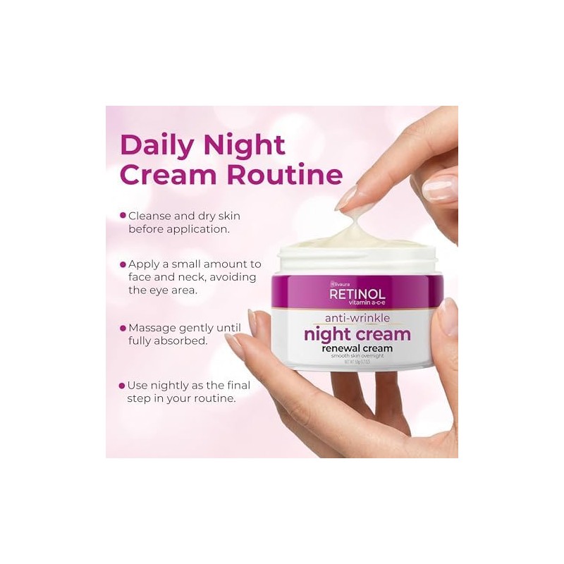 Retinol- Cuidado de la piel LdeL Cosmetics Crema de noche