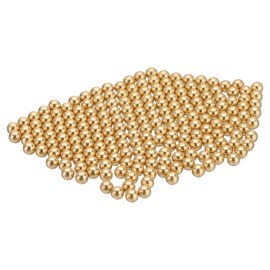 sourcing map 200 Pcs 4 mm Bearing Balls H62 Brass G100 Precision Balls for Industrial Spheres, Machinery, Automotive, and DIY