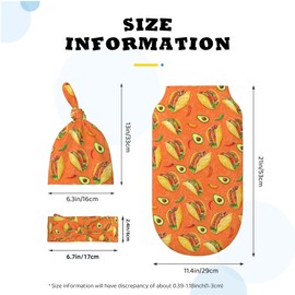 Figtihw Burrito Tortilla Swaddle Blankets Newborn Receiving Blanket Baby Swaddle Wrap with Headband Hat Set for Baby Girls Boys