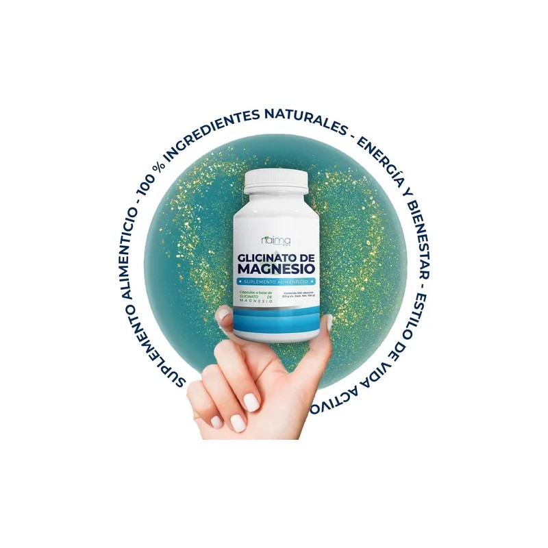 Glicinato Magnesio 500mg 200 Cápsulas Por Frasco Sabor
