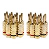 Monoprice 24k Gold Plated Speaker Banana Plugs, Closed Screw Type