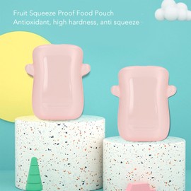 Squeeze Proof Baby Food Pouch Holder, Prevent Squeeze and Mess, Reusable, Food Safe, Easy to Use, for Babies Toddlers Kids (Pink)