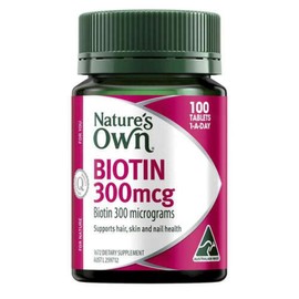 Natures Own Biotin 300mcg 100 tablets (2) / Natures Own 비오틴 300mcg 100정 2개
