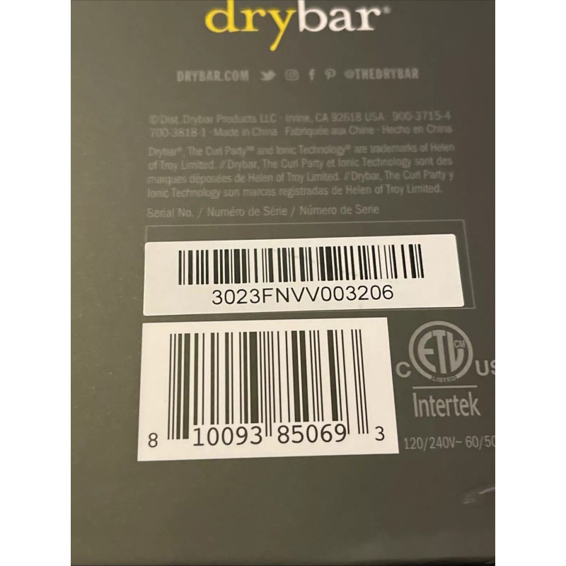 Drybar The Curl Party Heated Curling Round Brush Brand New