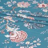 Teal Flat Sheets Only Queen Size Printed 100% Cotton Hotel