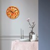 LetusZhogo Pizza Wall Clock 15 Inch Battery Operated Non Ticking