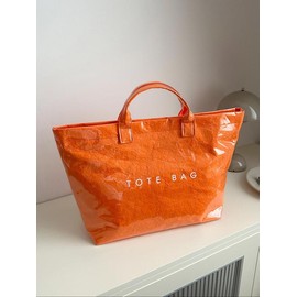 25 Fall&Winter Fashion Tote Bag, Large Capacity Handbag for Women, Casual Trendy Versatile High-quality Daily Commuting Bag, Girl Fashionable Shopping Bag:_Rust Orange_one-size