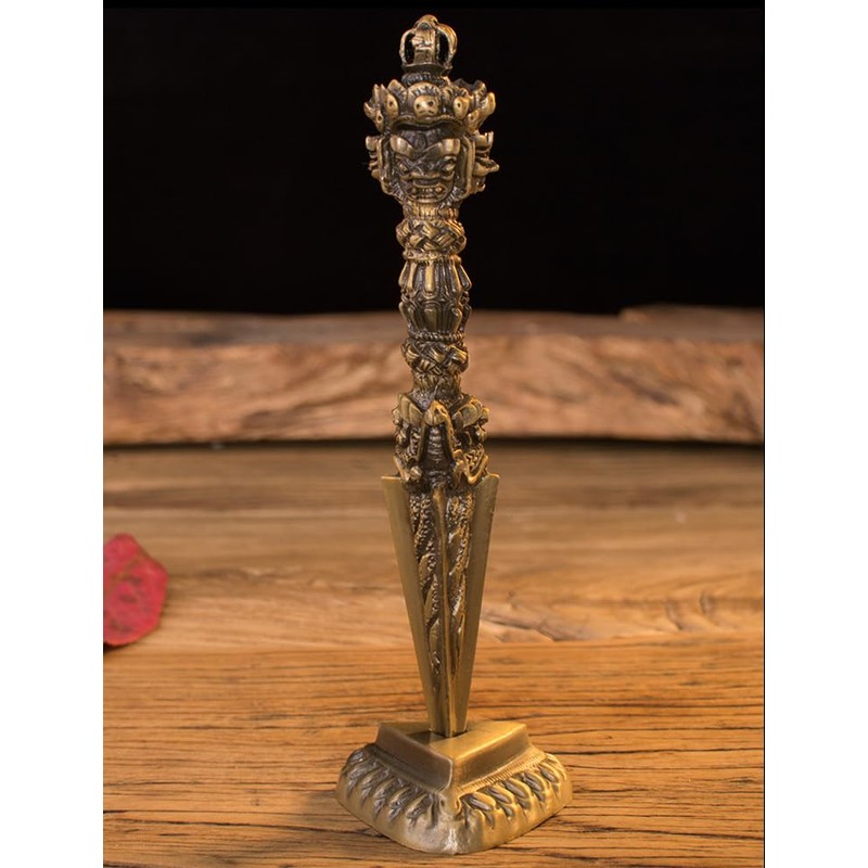 zalati Dorje Vajra Phurba with Base Tibetan Buddhism Alloy Nepal