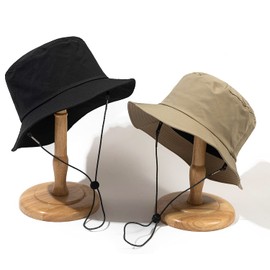 Croogo Safari Hat, Men's, Lightweight, Quick-Drying, Adventure Hat, Solid, Foldable, Includes Chin Strap, UV Protection, Outdoors, Fishing, Hiking, Climbing, Unisex, Spring, Summer, Autumn, Winter,