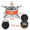 Odoland 4000W Camping Stove, Windproof Adjustable Lightweight Backpacking Gas Stoves,