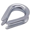 (Pack of 2) Wire Rope Thimble Galvanised Steel 3/8" (10
