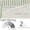 jinchan Linen Valance Curtain Striped Small Window Curtain Double Layer