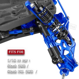RCMYou RC Alloy Suspension Arms&Caster Block&Steering Blocks&Rear Stub Axle Carriers Upgrades Parts for 1/10 Slash 2WD(VXL),Navy Blue