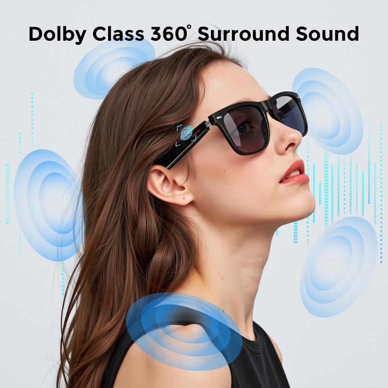 Smart Glasses for Men and Women, Bluetooth Sunglasses with 164