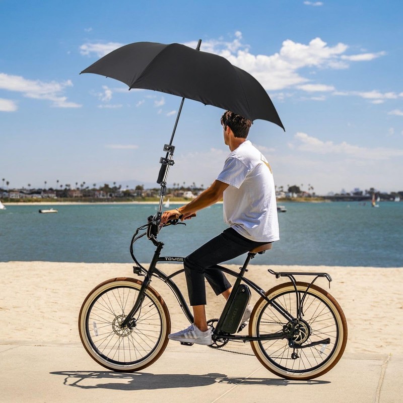 Winova Bicycle Umbrella Holder, 360 Degree Rotation & Height Adjustable,