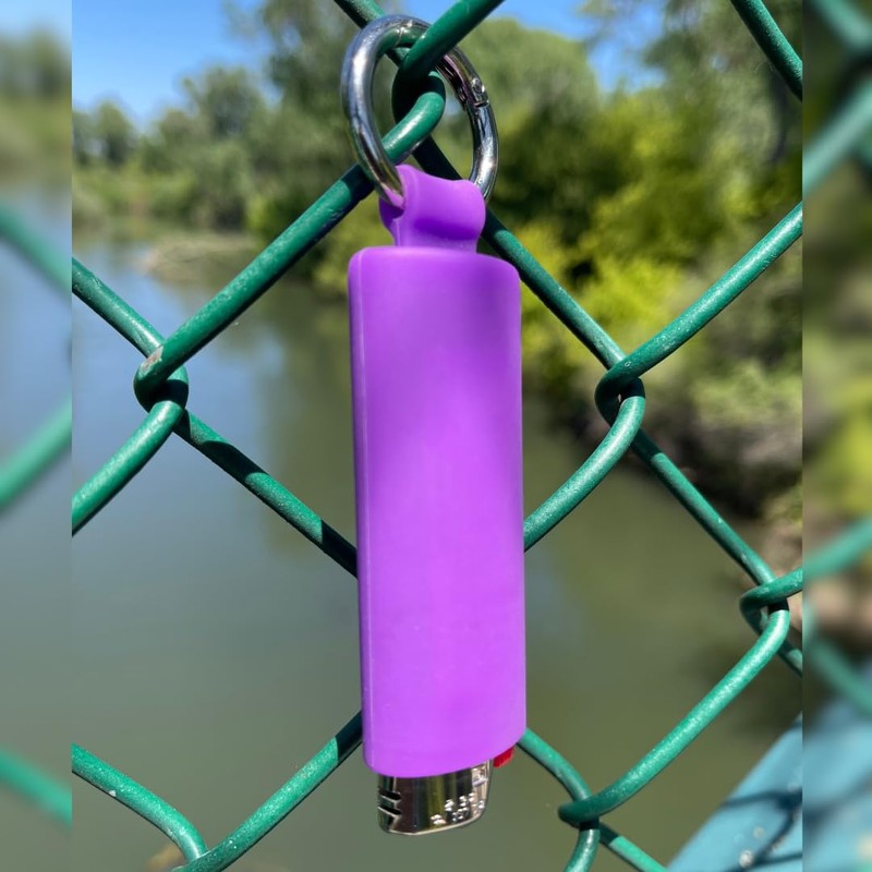 Lighter Holder for J6 BIC Lighters. Silicone case has a