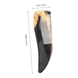 BIUDECO Polished Horn Comb with Handle Handmade Fine Tooth Comb for Hair Care Scalp Massage and Grooming Ergonomic Design for Men and Women Thickened Durable Construction