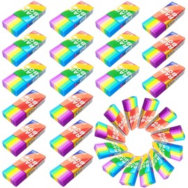 Binnan Regenbogen Radiergummi Weich Radierer Schule,30 Stück Radiergummi 2B Kinder,Radiergummi Kinder Set,Mini-Radiergummi,Regenbogen Radiergummi Geeignet für Schulen,Skizzen und Zeichnungen,Büros