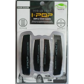 SARTE Universal Anti Scratch I Pop Car Door Edge Guard Bumper Scratch Protector Compatible with All Cars Black Colour (Set of 4)