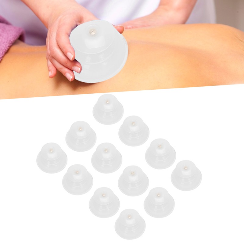 12pcs Silicone Body Therapy Cupping Vacuum Massage Strong Suction Detox