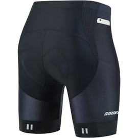 Souke Sports Men's Cycling Shorts Padded 4D Bike Biking Half Pants Bicycle Riding Quick-Dry Tights with Pocket