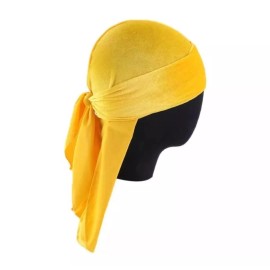 Unbranded Yellow Suede Unisex Velvet Durag