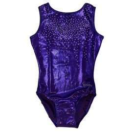 LIL'FOX Gymnastics Leotards for Girls - Purple Shimmer - Kids Dance, Tumbling, Acrobatics, Gymnastics Equipment