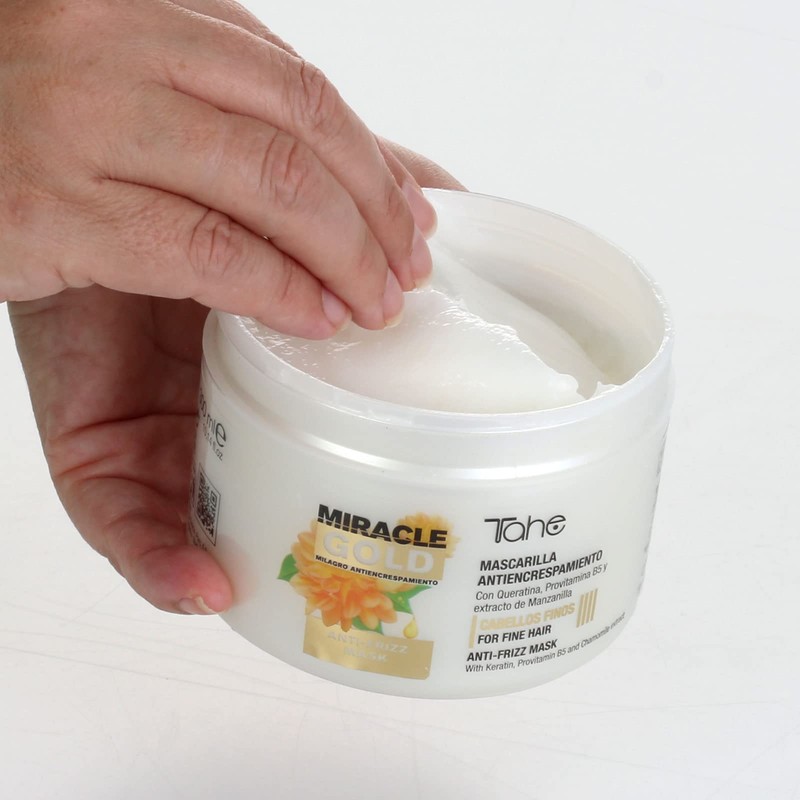 Tahe Miracle Gold Anti-Frizz Mask for Fine Hair with Keratin,