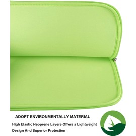 Laptop Case 15.6 Inch, Resistant Neoprene Notebook Computer Pocket Case/Tablet Briefcase Carrying Bag Compatible for Asus Fujitsu HP Sony - (LightGreen)