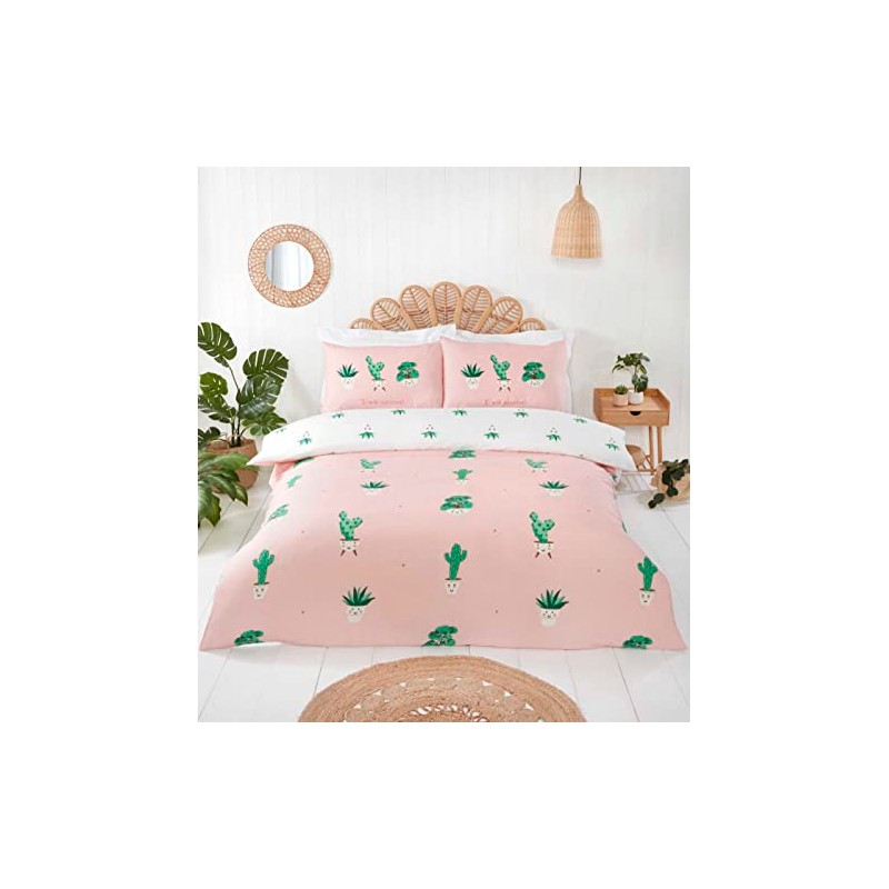 Rapport Home Microfibre Pink Pastel Single Bedding Set - Reversible