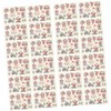 Minkissy 4sets Kids Temporary Christmas Sticker Set Decals Waterproof 100