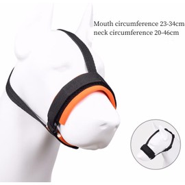 VINPAM Muzzle for Large Dogs Bully Muzzle for Large Dogs - Secure and Comfortable Dog Muzzle for Medium to Large Breeds(Orange, XL)