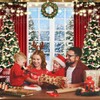 Christmas Backdrop Xmas Tree Window Winter Forest Snow 10x8ft