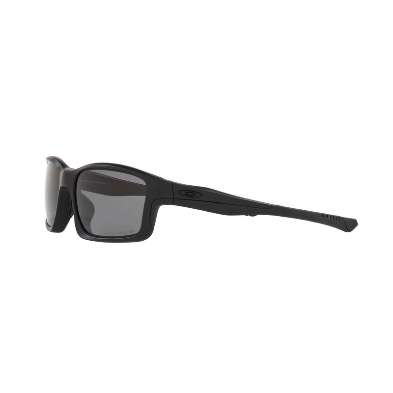 Oakley Men's Chainlink OO9247-15 Polarized Rectangular Sunglasses, Matte Black, 57