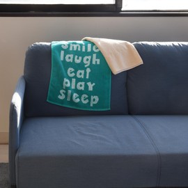 Coordi Hours SMILE+ Color Face Towel, 13.4 x 31.5 inches (34 x 80 cm), Set of 2, Green & Greige, Medium Thickness (Standard) Type, Color Coordination with Towel